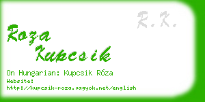 roza kupcsik business card